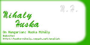 mihaly huska business card
